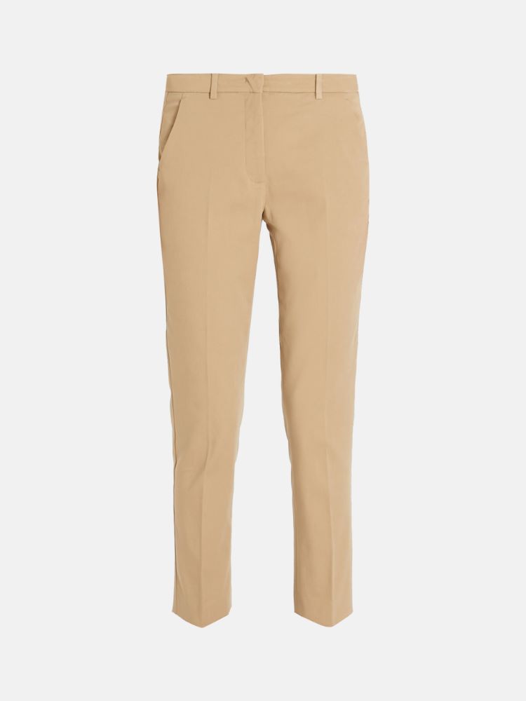Cotton twill trousers, camel - Weekend Max Mara