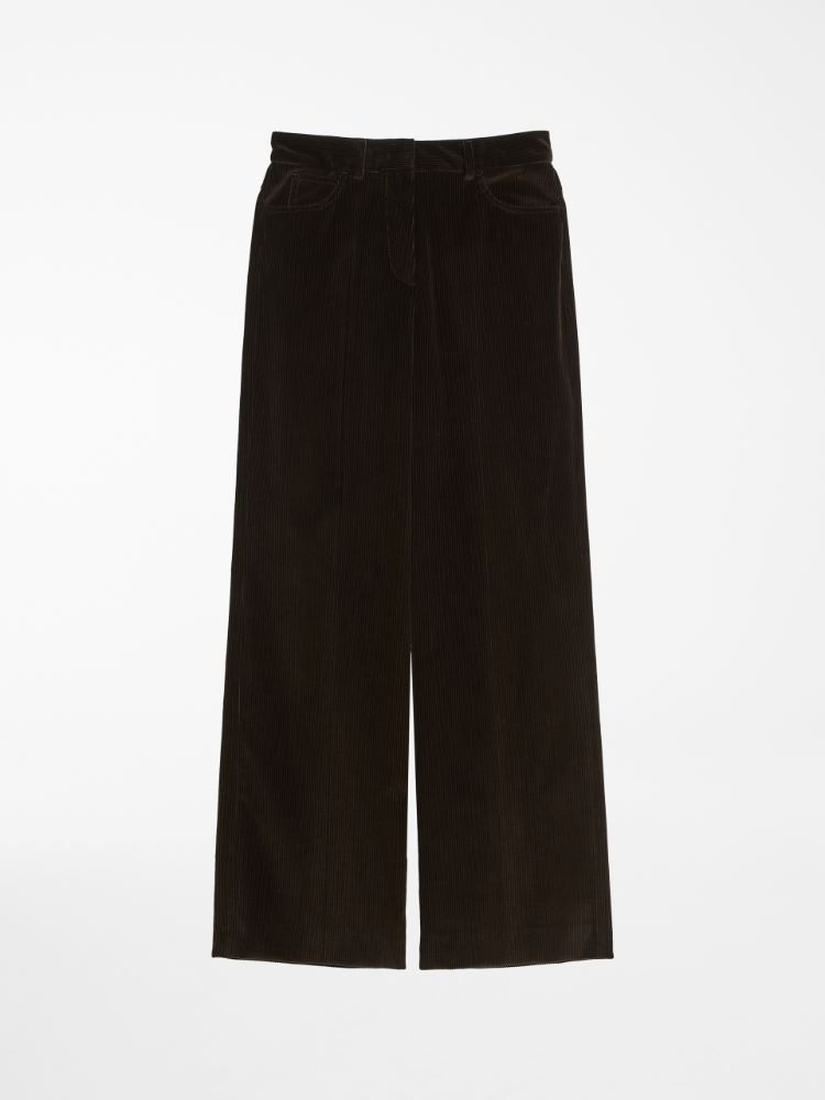 Cotton velvet trousers, brown - Weekend Max Mara