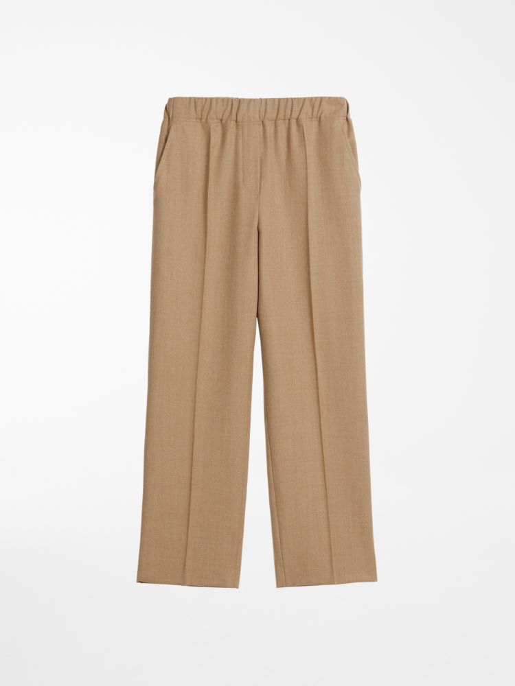 Wool flannel trousers, camel - Weekend Max Mara