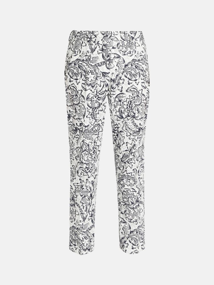 Cotton faille trousers, ivory - Weekend Max Mara