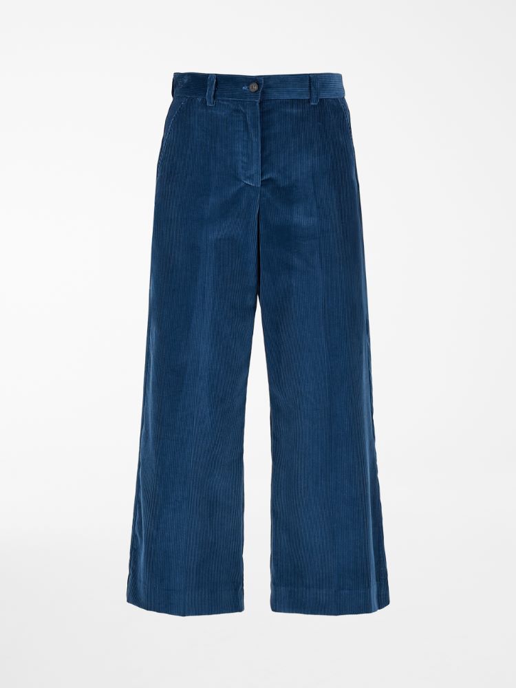 Cotton velvet trousers, cornflower blue - Weekend Max Mara