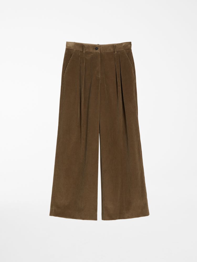 Cotton velvet trousers, mud - Weekend Max Mara