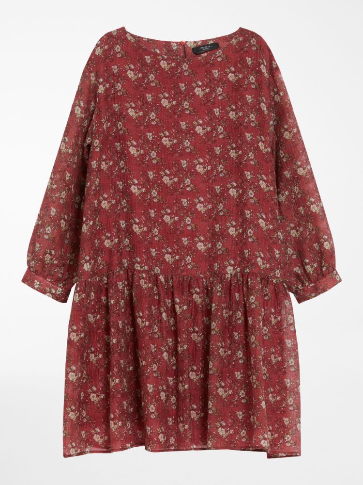 Wool-blend gauze dress, red - Weekend Max Mara