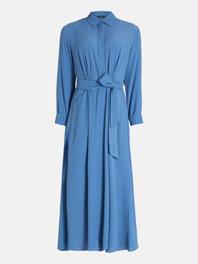 Silk crepe de chine dress, avio - Weekend Max Mara
