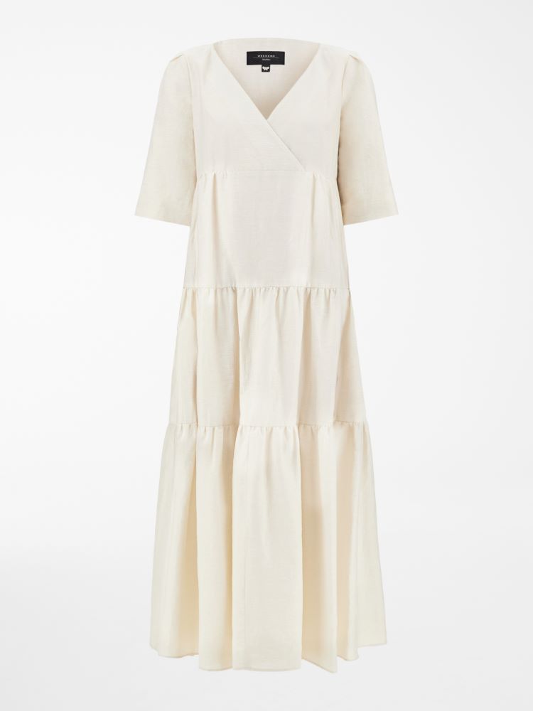 Linen fabric dress, ivory - Weekend Max Mara