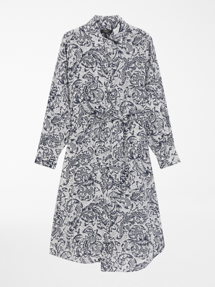 Silk crepe de chine dress, ivory - Weekend Max Mara