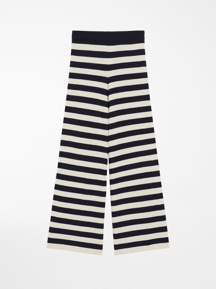 Viscose yarn trousers, ivory - Weekend Max Mara