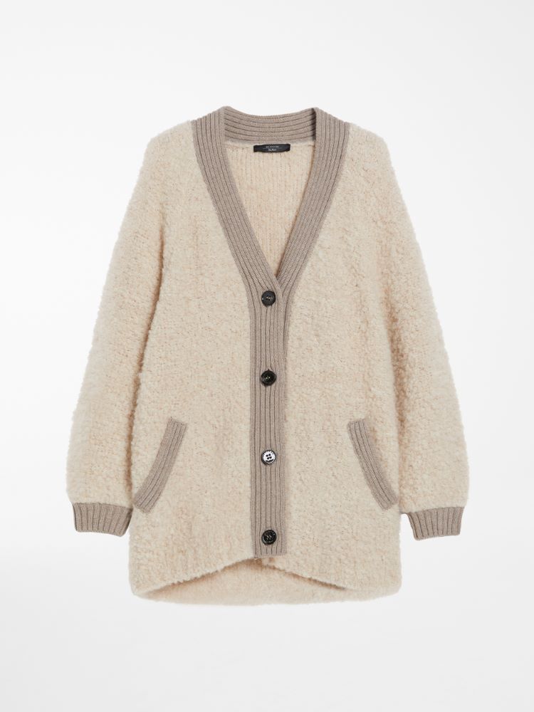 Alpaca bouclé cardigan, vanilla - Weekend Max Mara