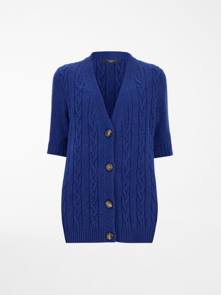 Alpaca and wool cardigan, cornflower blue - Weekend Max Mara