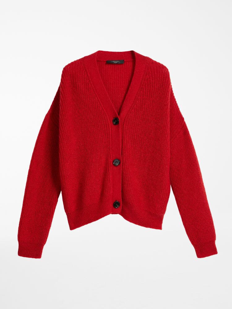 Mohair-blend cardigan, red - Weekend Max Mara