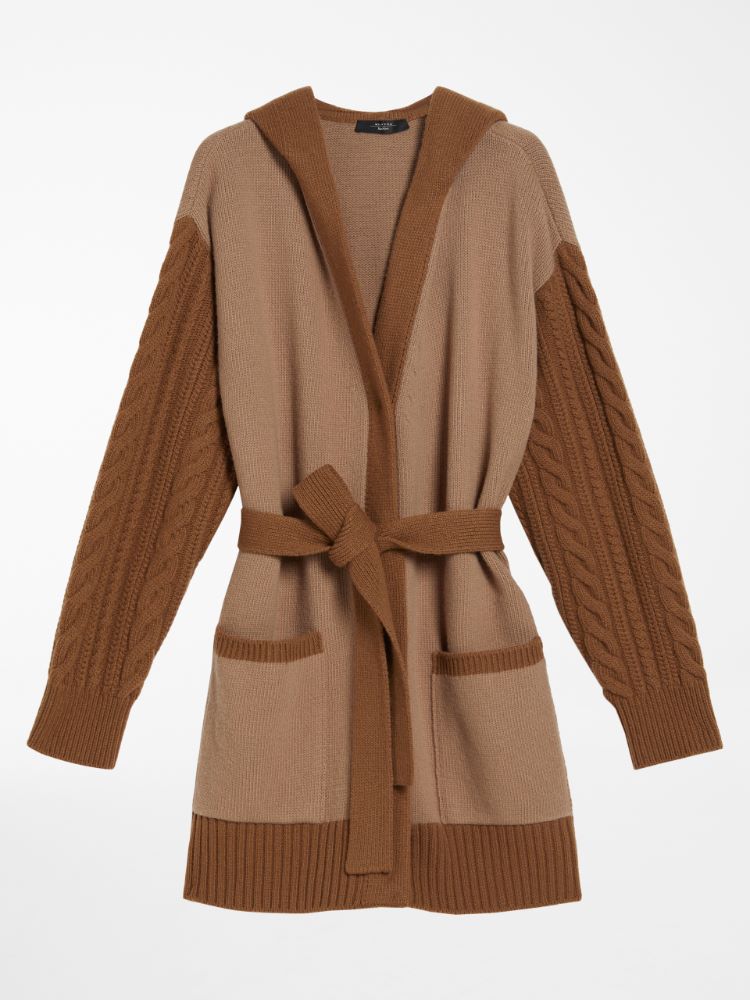 Wool yarn cardigan, camel - Weekend Max Mara