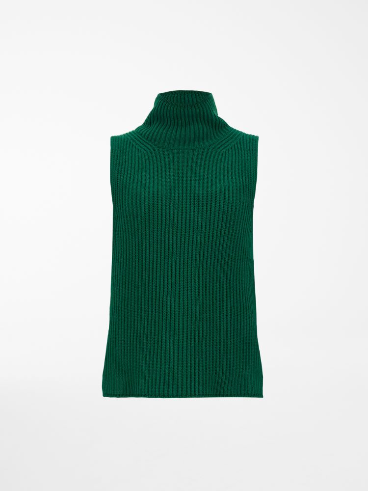 Wool yarn gilet, green - Weekend Max Mara