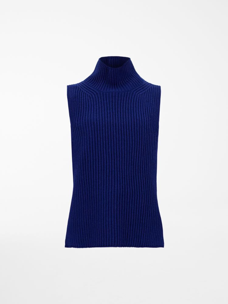Wool yarn gilet, cornflower blue - Weekend Max Mara