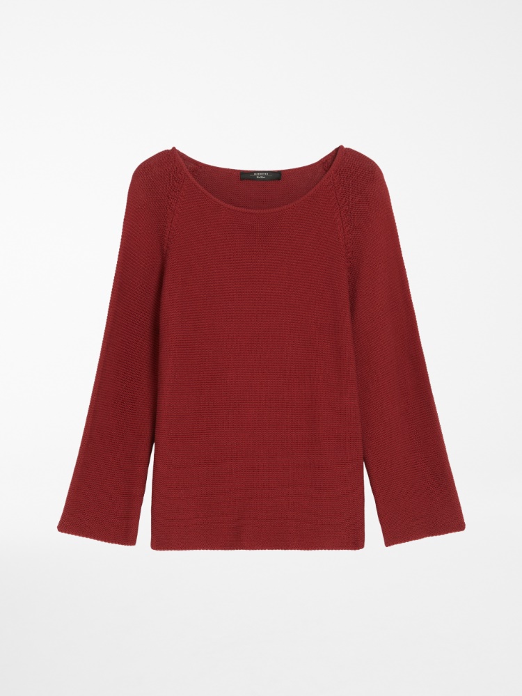 Cotton yarn sweater, bordeaux - Weekend Max Mara