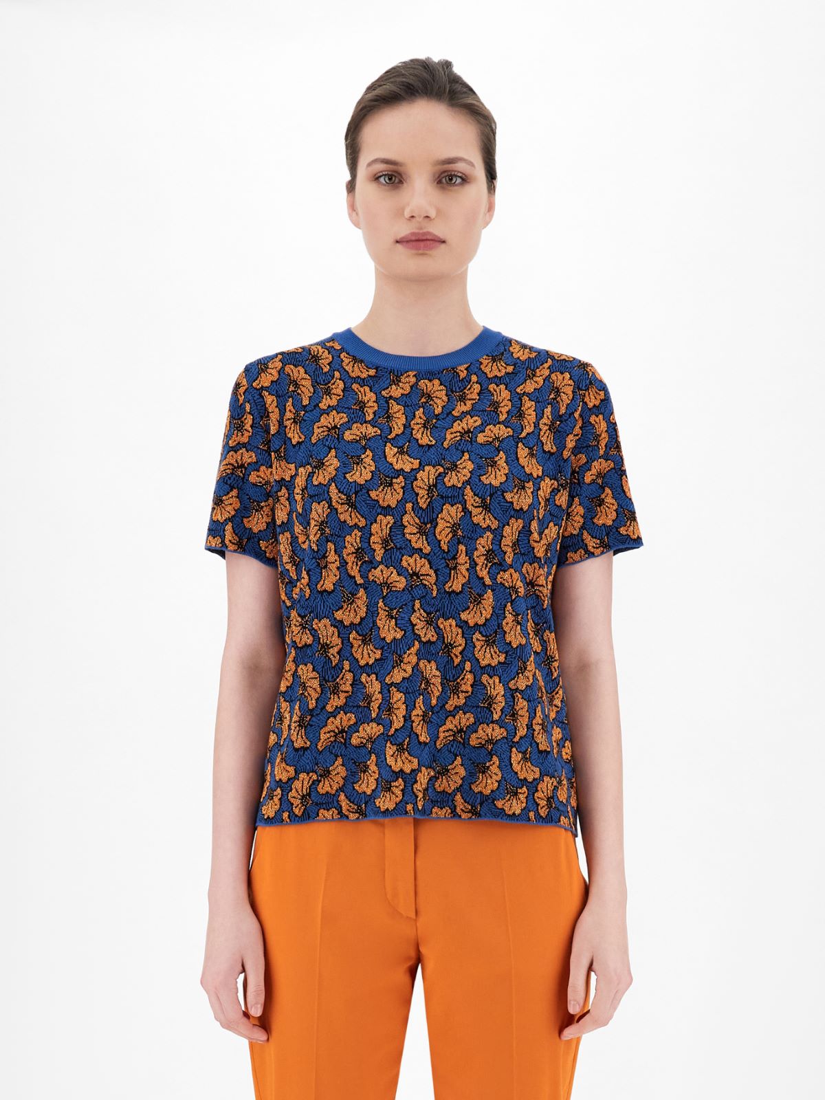 Viscose jacquard T-shirt Weekend Maxmara Viscose jacquard T-shirt Weekend Maxmara