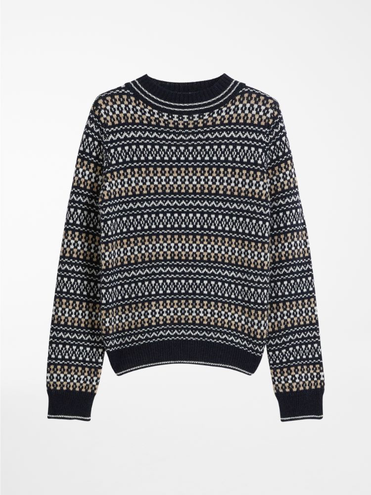Wool and alpaca yarn sweater, midnightblue - Weekend Max Mara