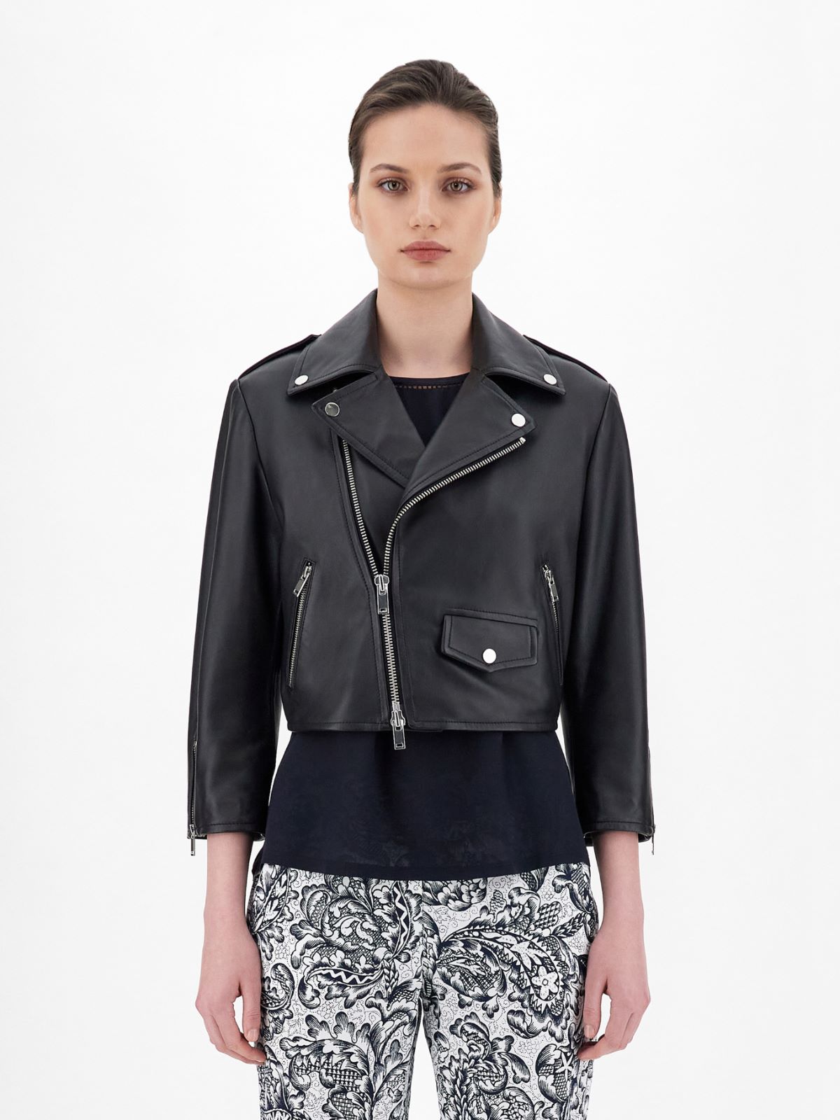 Nappa leather biker jacket Weekend Maxmara Nappa leather biker jacket Weekend Maxmara