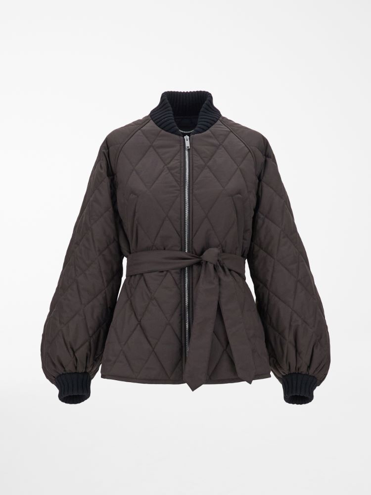 Micro-faille bomber jacket, coffee - Weekend Max Mara