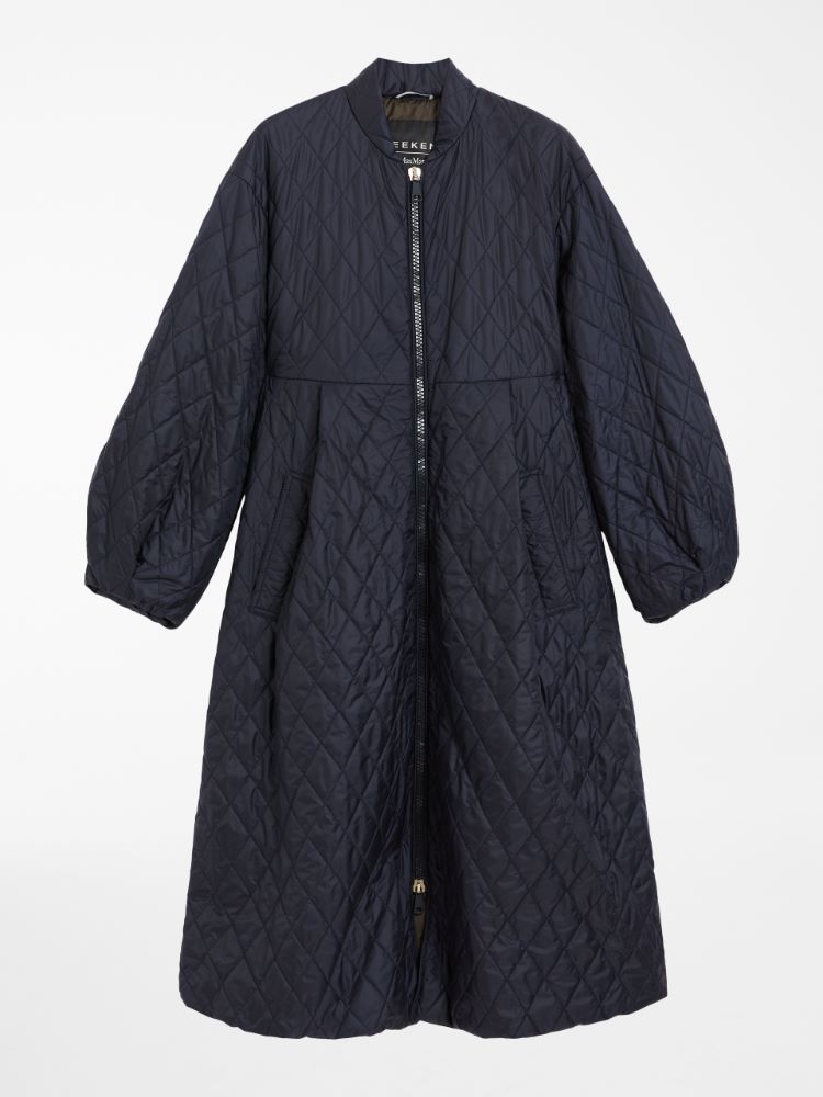 Water-repellent technical fabric coat, navy - Weekend Max Mara