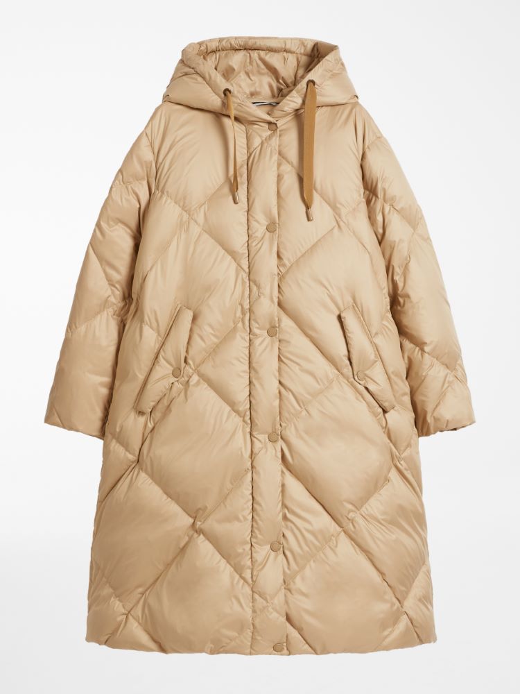 Water-repellent fabric down jacket, beige - Weekend Max Mara