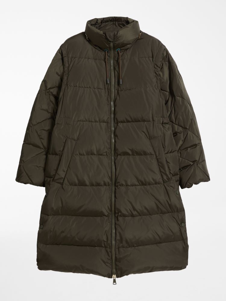 Water-repellent fabric down jacket, kaki - Weekend Max Mara