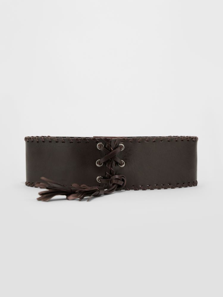 Embroidered belt, dark bown - Weekend Max Mara