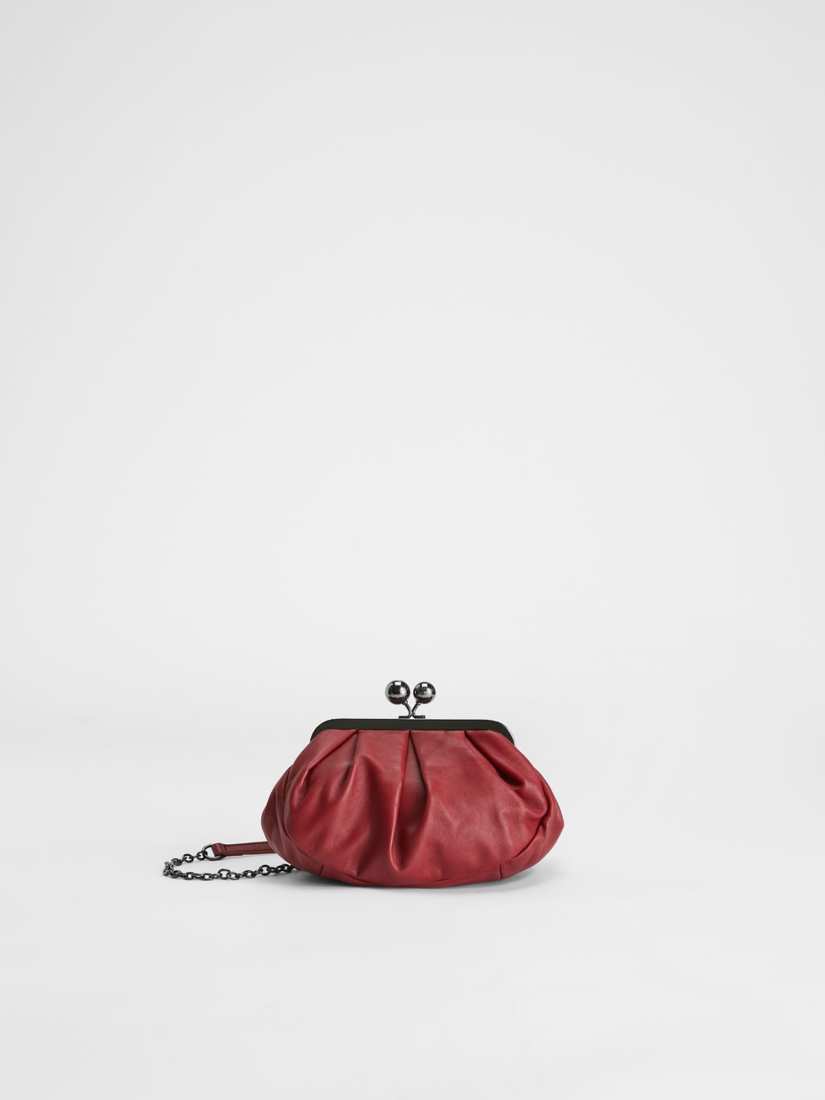 Small nappa leather Pasticcino Bag, bordeaux - Weekend Max Mara