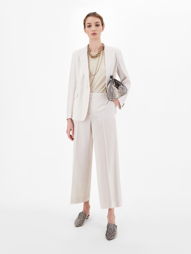 Medium python-print leather Pasticcino Bag, stone - Weekend Max Mara