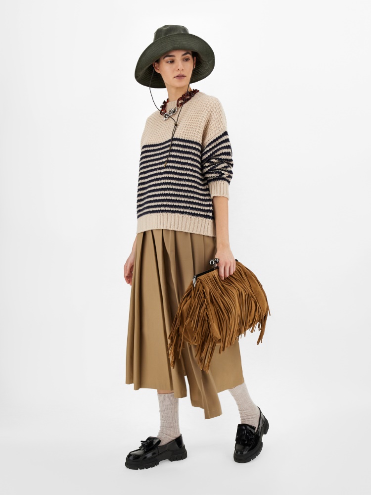 Large suede Pasticcino Bag, tobacco - Weekend Max Mara