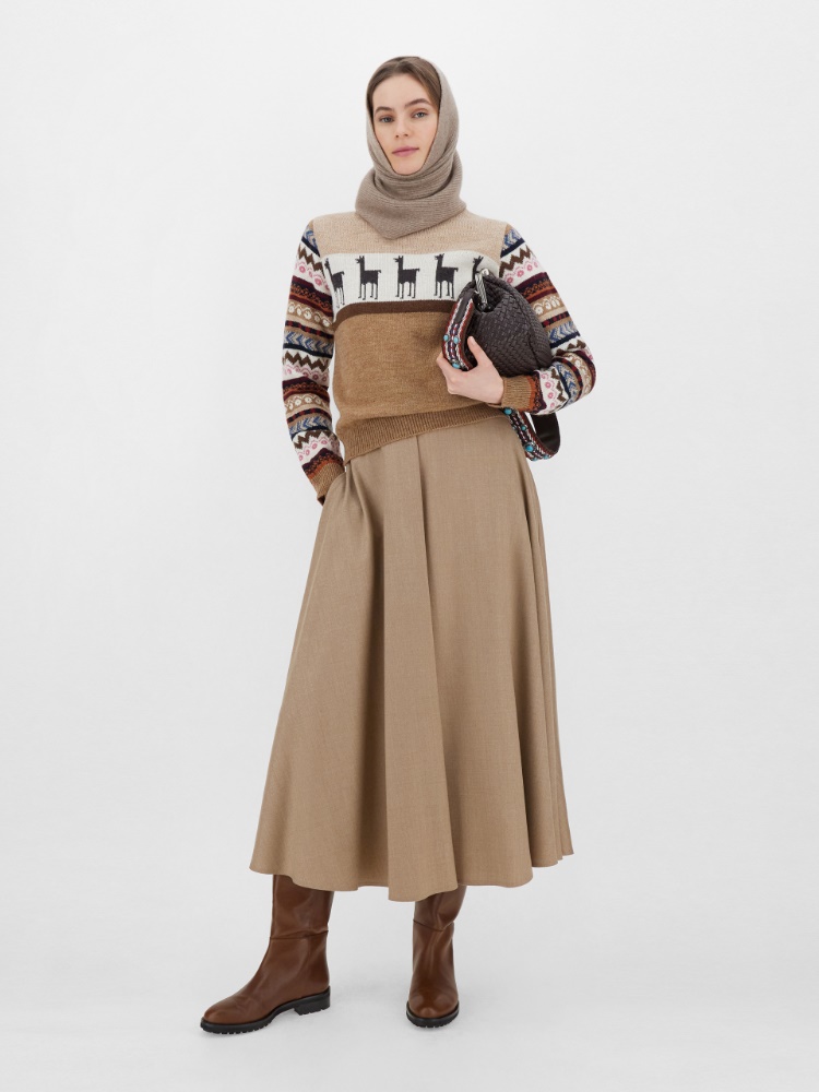 Woven Pasticcino bag, brown - Weekend Max Mara
