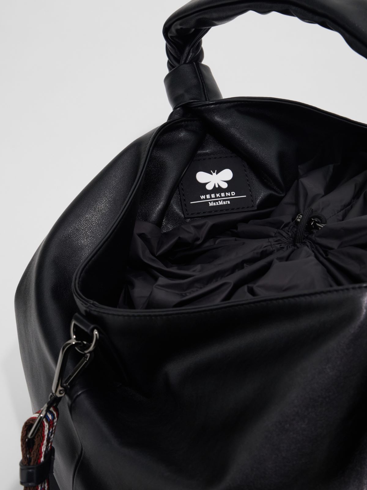Large saddlebag in nappa effect fabric Weekend Maxmara Large saddlebag in nappa effect fabric Weekend Maxmara