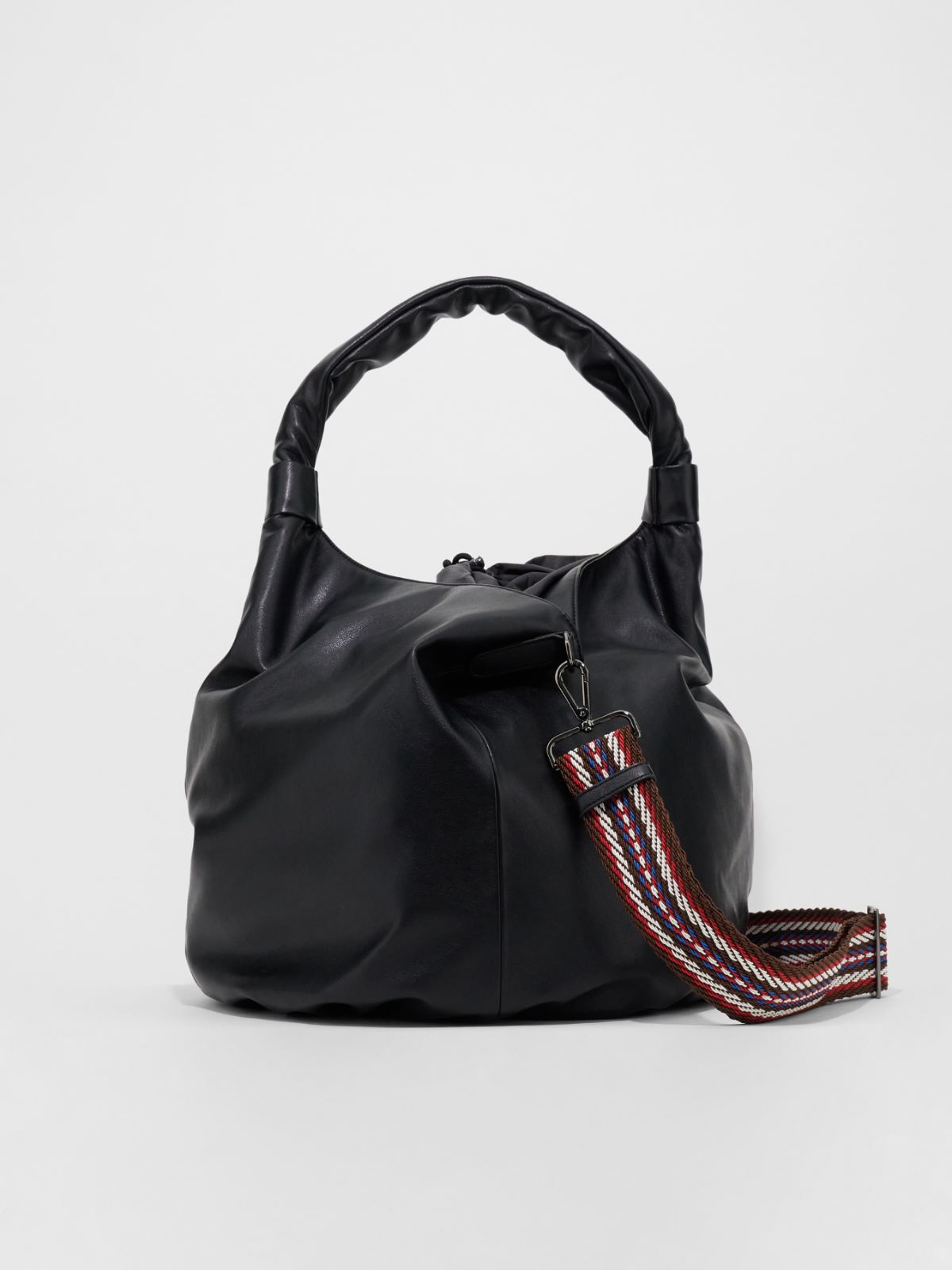 Large saddlebag in nappa effect fabric Weekend Maxmara Large saddlebag in nappa effect fabric Weekend Maxmara