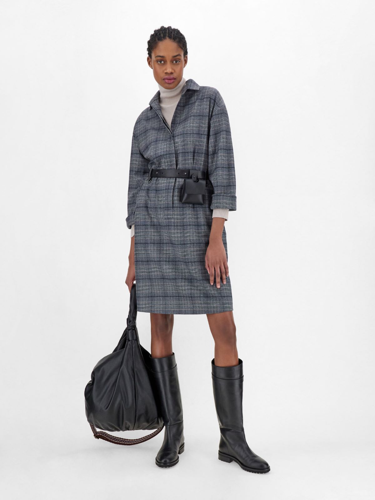 Large saddlebag in nappa effect fabric Weekend Maxmara Large saddlebag in nappa effect fabric Weekend Maxmara
