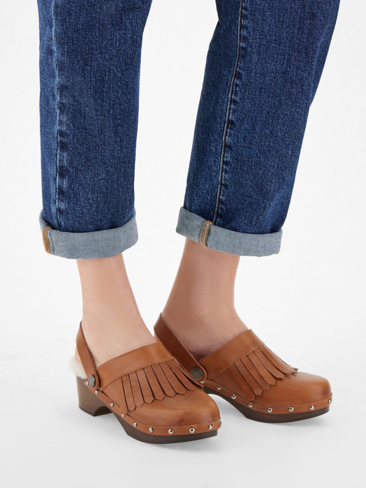 Leather and wood clogs Weekend Maxmara Leather and wood clogs Weekend Maxmara