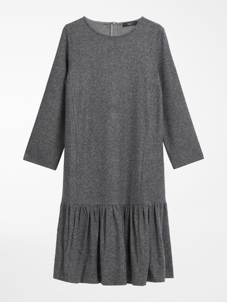 Flannel jersey dress, medium grey - Weekend Max Mara