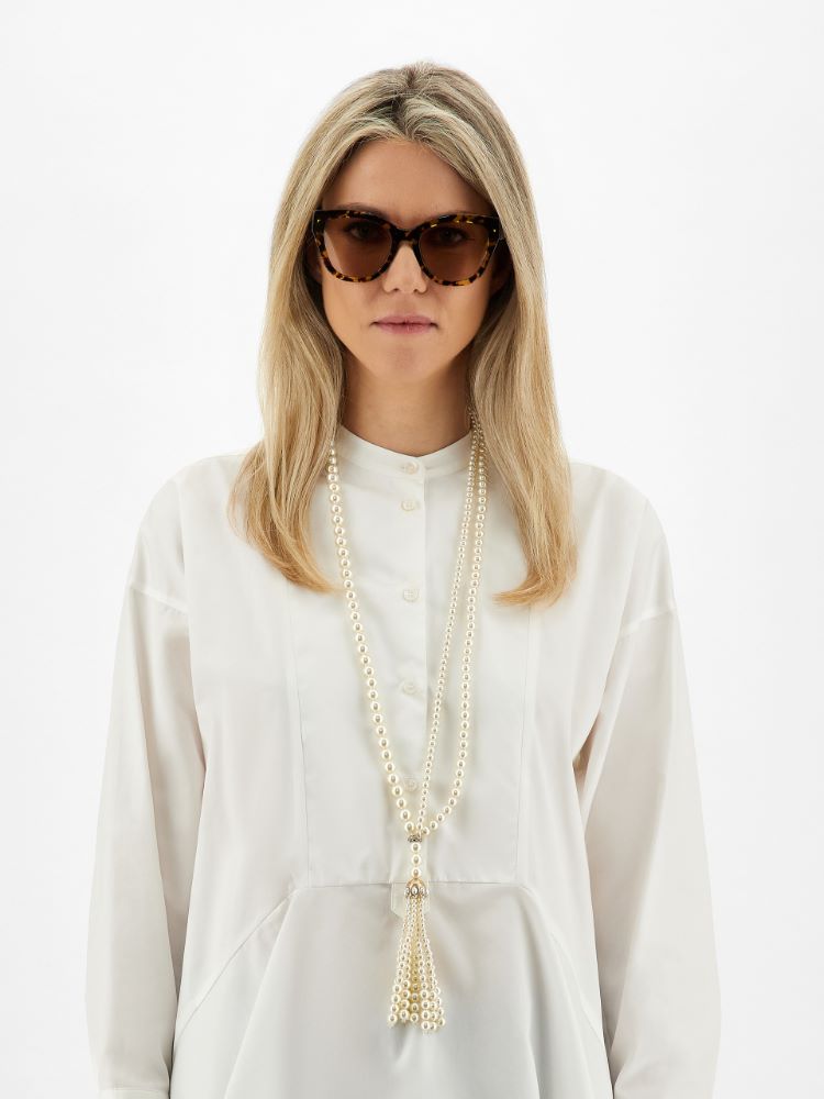 Glass bead necklace, white - Weekend Max Mara