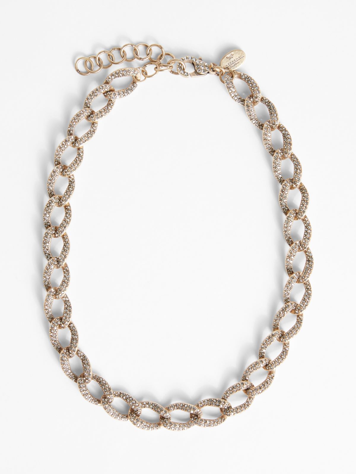 Glass and rhinestone chain necklace Weekend Maxmara Glass and rhinestone chain necklace Weekend Maxmara