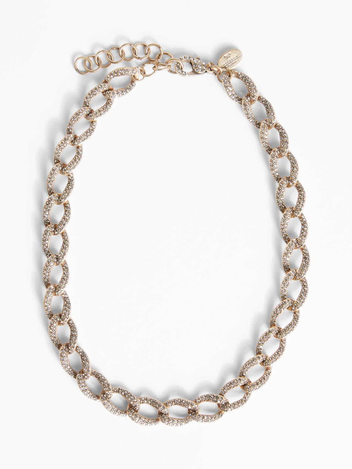 Glass and rhinestone chain necklace Weekend Maxmara Glass and rhinestone chain necklace Weekend Maxmara