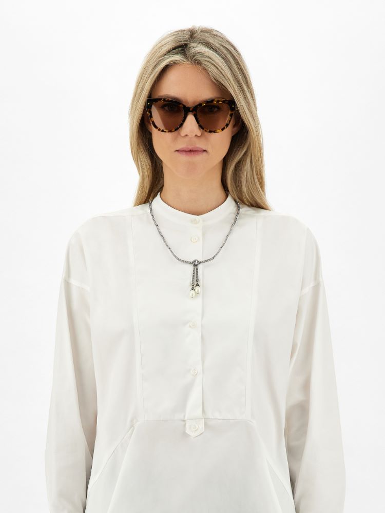 Bead and rhinestone necklace, dark grey - Weekend Max Mara