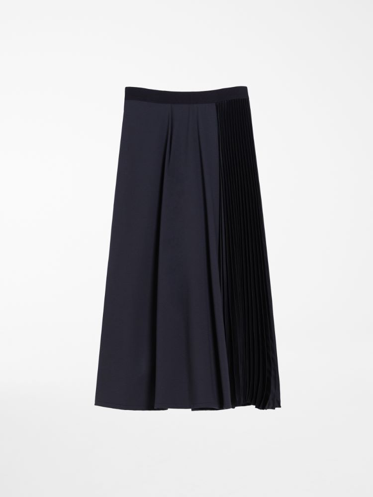 Cotton jersey skirt, navy - Weekend Max Mara