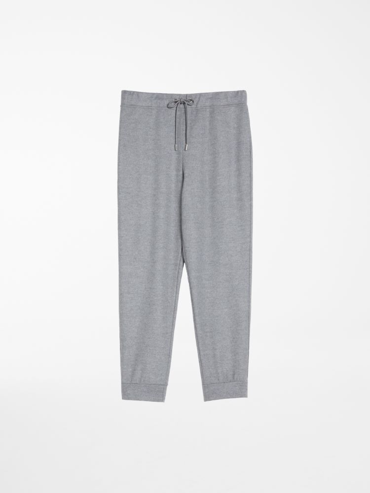 Wool-blend jersey trousers, light grey - Weekend Max Mara
