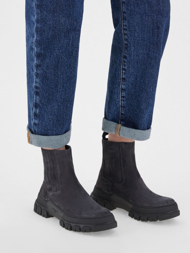 Suede ankle boots, dark grey - Weekend Max Mara