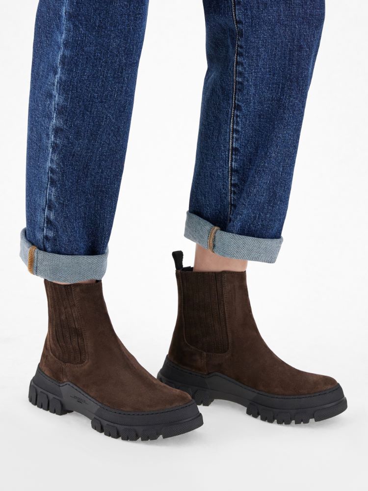Suede ankle boots, dark bown - Weekend Max Mara