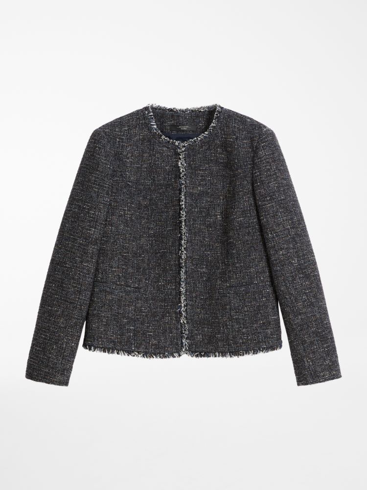 Cotton and wool jersey jacket, navy - Weekend Max Mara