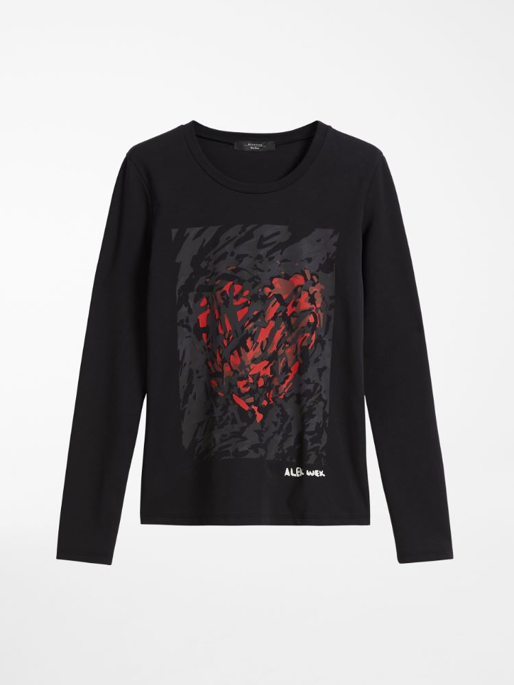 Cotton T-shirt, black - Weekend Max Mara