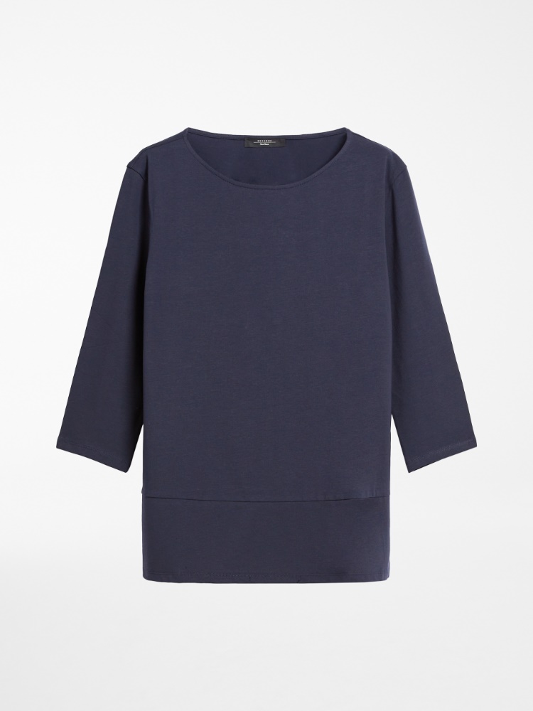 Cotton jersey T-shirt, midnightblue - Weekend Max Mara