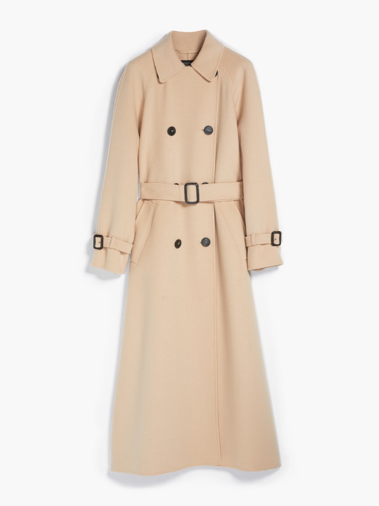 Double-faced wool fabric coat, honey - Weekend Max Mara