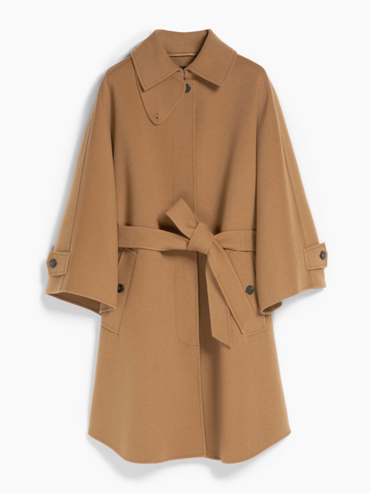 Wool and gabardine coat, tobacco - Weekend Max Mara