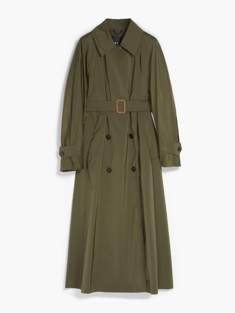 Water-repellent canvas trench coat, kaki - Weekend Max Mara