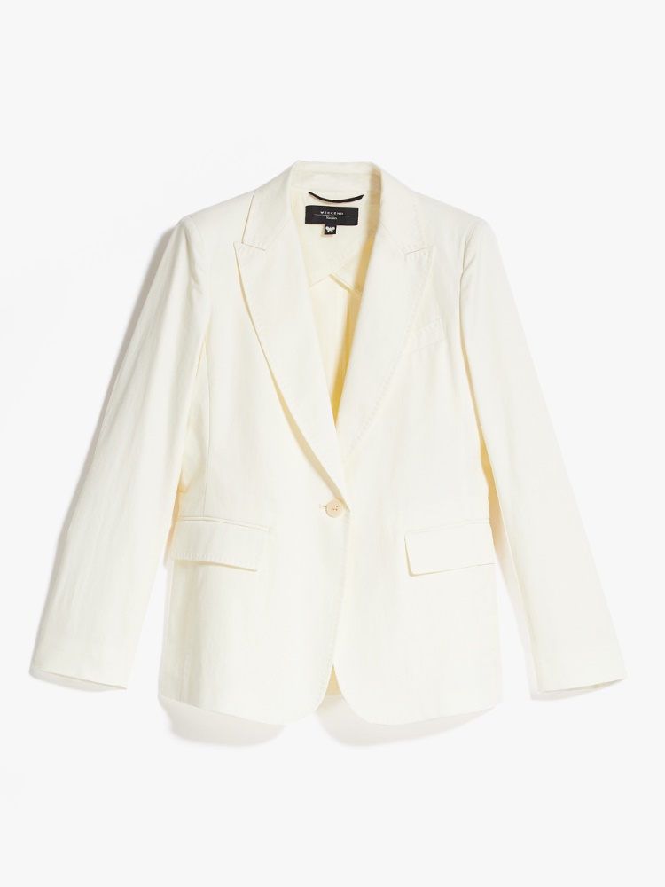 Cotton twill blazer , white - Weekend Max Mara